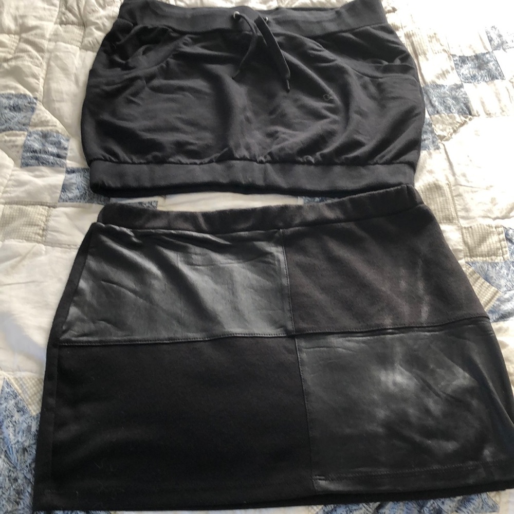 Two Black Mini Skirts